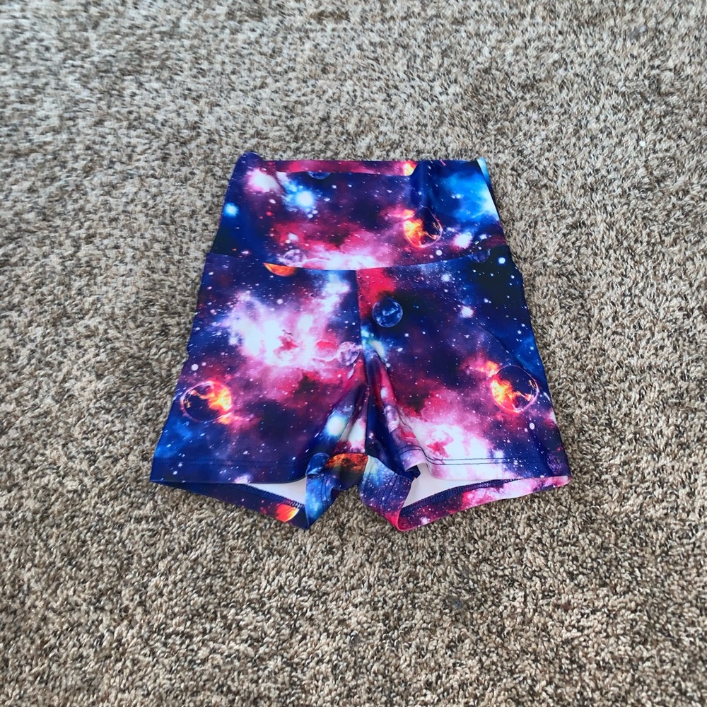 Girls Galaxy Spandex/Dance Shorts